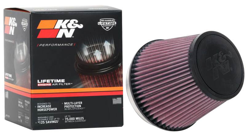 K&N Universal Clamp-On Air Filter 6in FLG / 7-1/2in B / 5in T / 6in H - Racecraft Industries