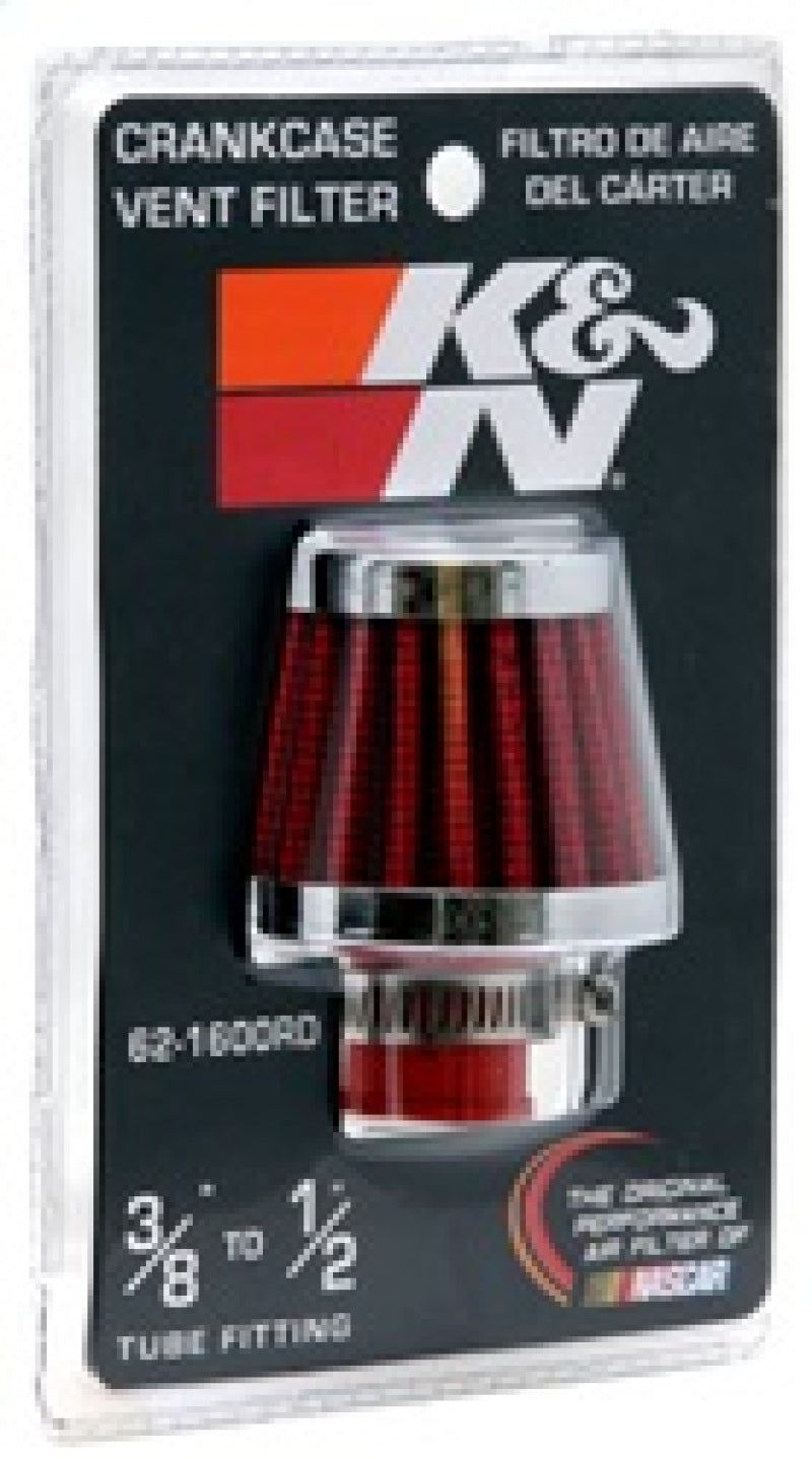 K&N 2in Base OD x .375in Flange ID x 1.75in H Rubber Base Crankcase Vent Filter - Racecraft Industries