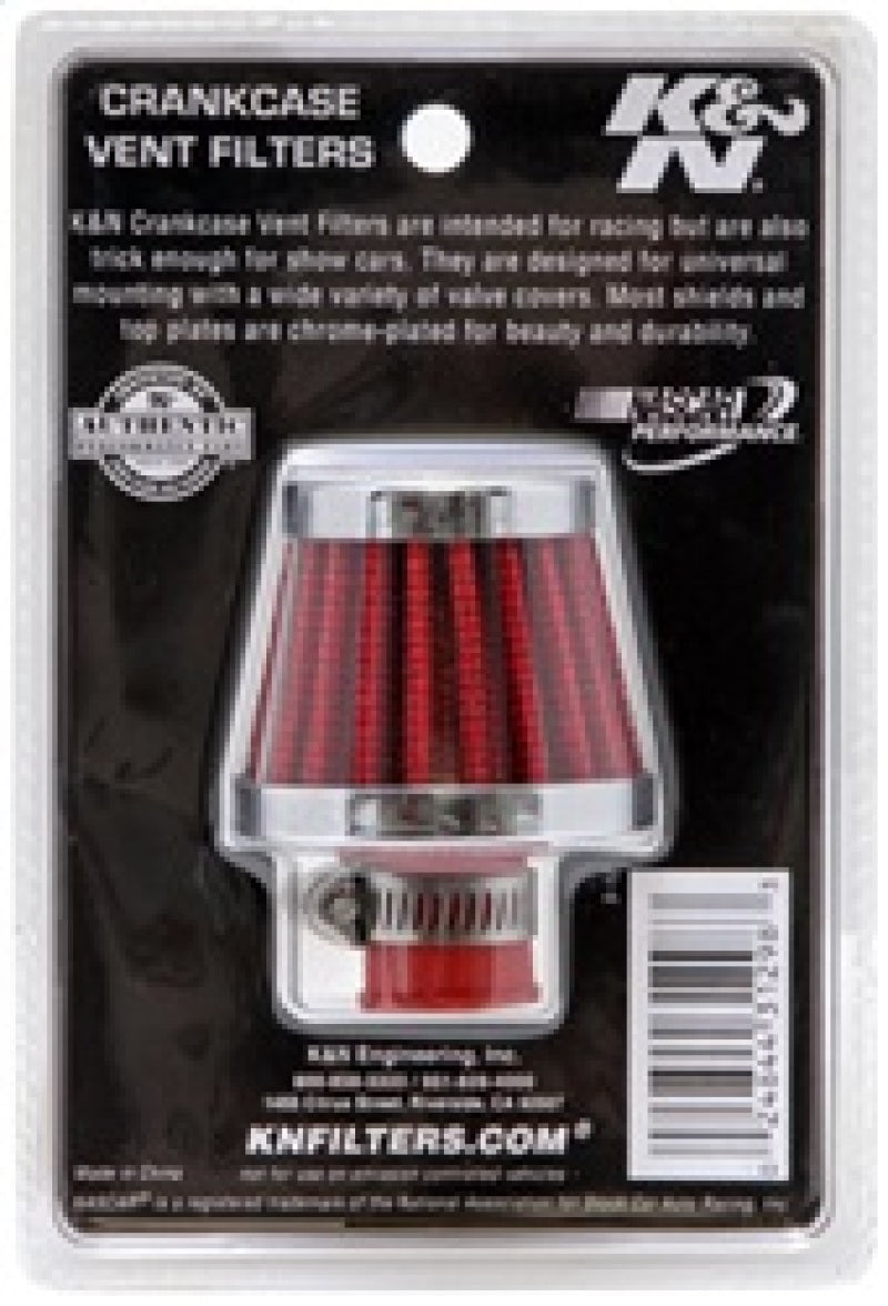 K&N 2in Base OD x .375in Flange ID x 1.75in H Rubber Base Crankcase Vent Filter - Racecraft Industries