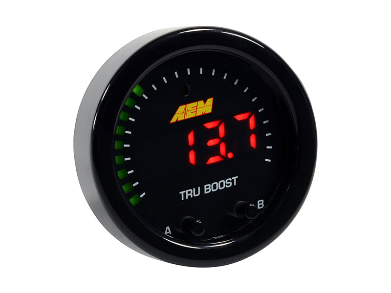 AEM X-Series Tru-Boost Controller Gauge w/ Boost Control Solenoid 80PSIg Internal MAP Sensor - Racecraft Industries
