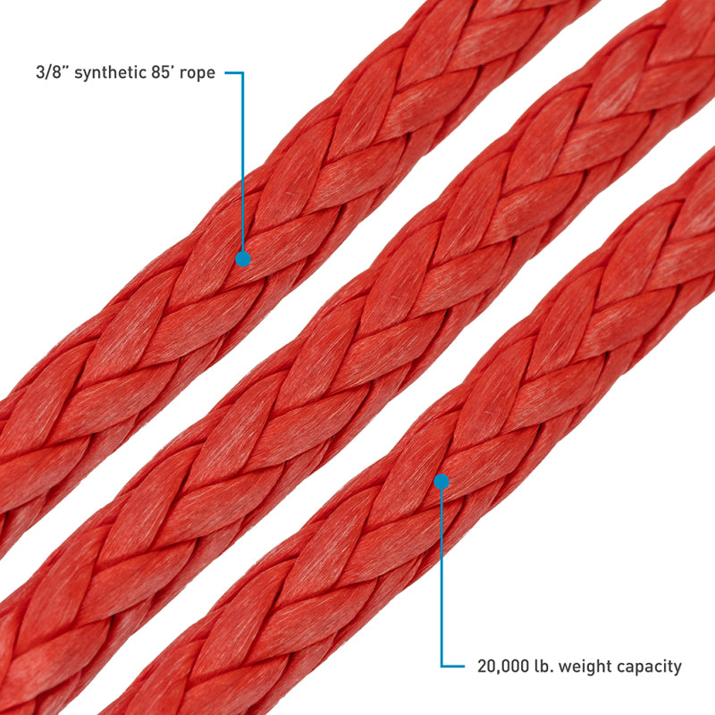 Borne Off-Road 10K Winch - Red Synthetic Rope - Racecraft Industries