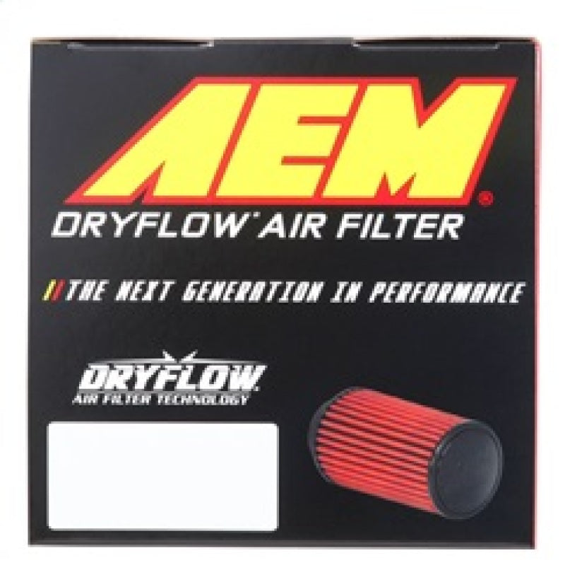 AEM Dryflow Air Filter - Round Tapered 5in Top OD x 6 Base OD x 5.563in H x 3in Flange ID - Racecraft Industries
