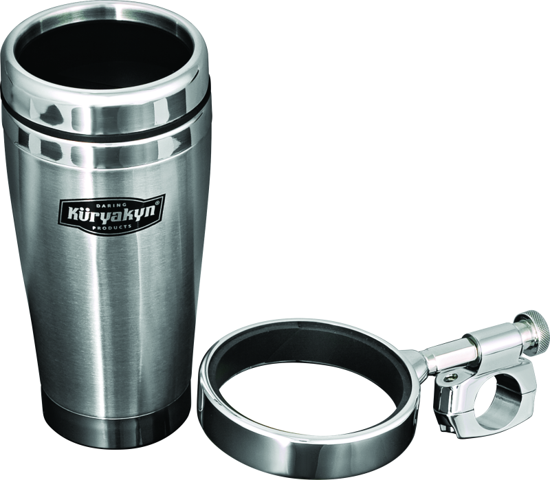 Kuryakyn Drink Holder With Stainless Steel Mug 1in Bar Clamp Chrome - Racecraft Industries