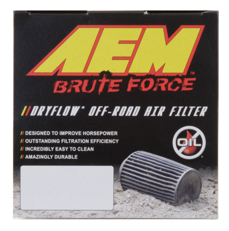AEM Dryflow 3.5in. X 7in. Round Tapered Air Filter - Racecraft Industries