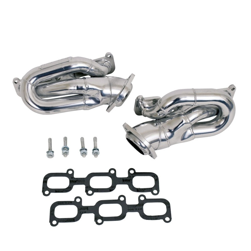 BBK 11-15 Ford Mustang 3.7L Shorty Tuned Length Headers - 1-5/8 Silver Ceramic (CARB EO 11-14 Only) - Racecraft Industries