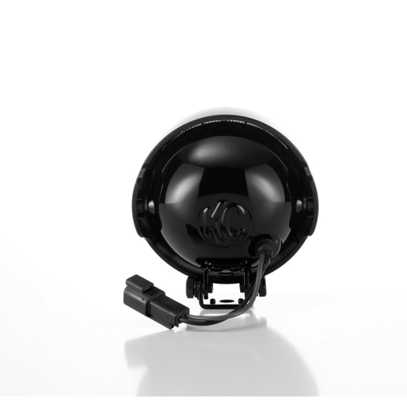 KC HiLiTES Rally 400 4in. Round Halogen Light 55w Spread Beam (Single) - Black - Racecraft Industries