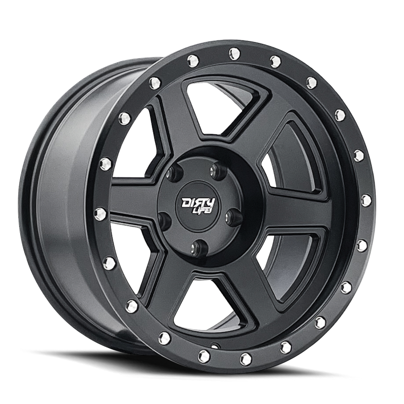 Dirty Life 9315 Compound 17x9 / 6x139.7 BP / -12mm Offset / 106mm Hub Matte Black Wheel - Racecraft Industries