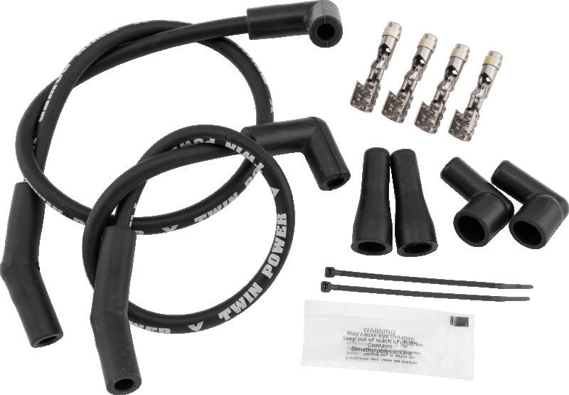 Twin Power Universal Custom Fit Black Ignition Wire Set - Racecraft Industries