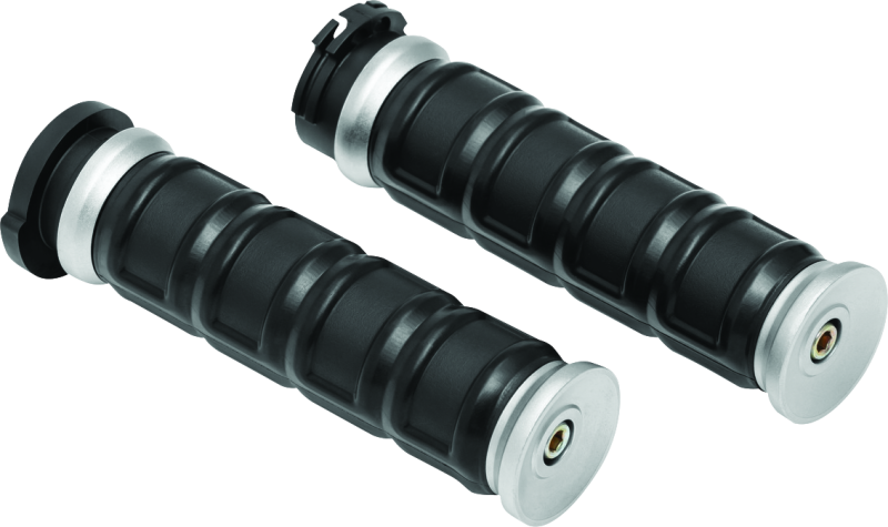 Kuryakyn Dillinger Grips Dual Cable Silver - Racecraft Industries