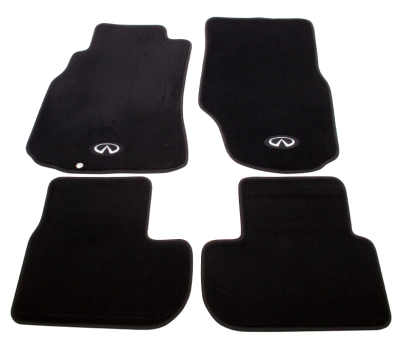 NRG Floor Mats - 03-06 G35 (Infiniti Emblem Logo) - 4pc. - Racecraft Industries