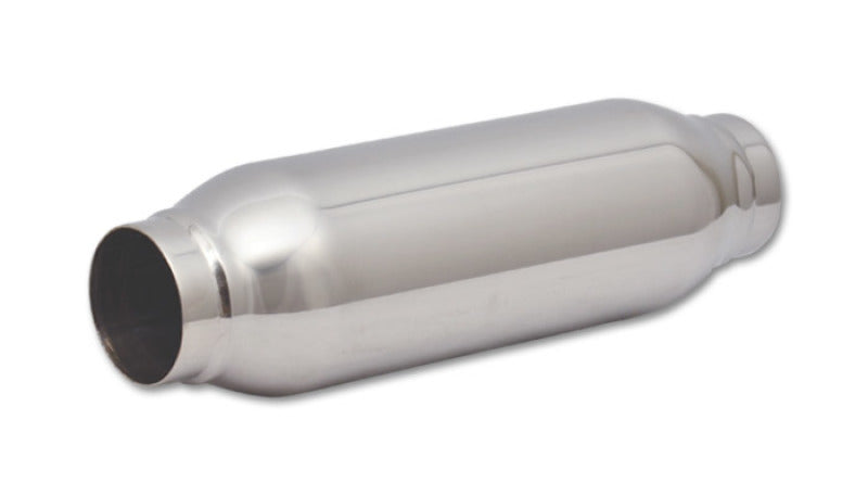 Vibrant SS Resonator (Standard Design) 2.25in inlet/outlet x 12in long - Racecraft Industries
