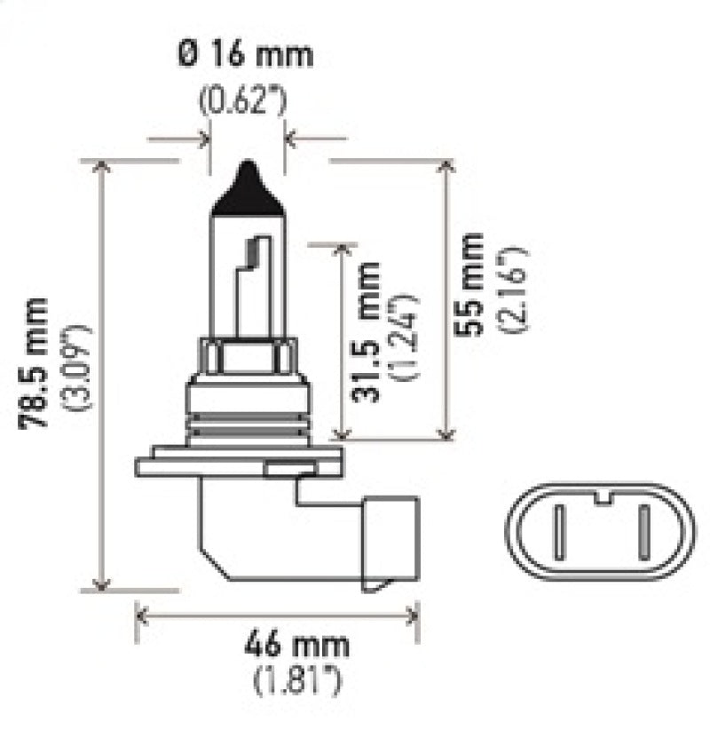 Hella 9006 12V 55W Halogen Bulb - Racecraft Industries