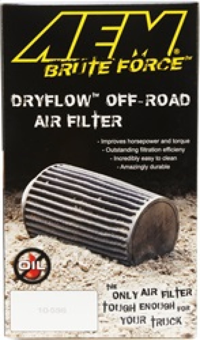 AEM Dryflow 3.5in. X 7in. Round Tapered Air Filter - Racecraft Industries