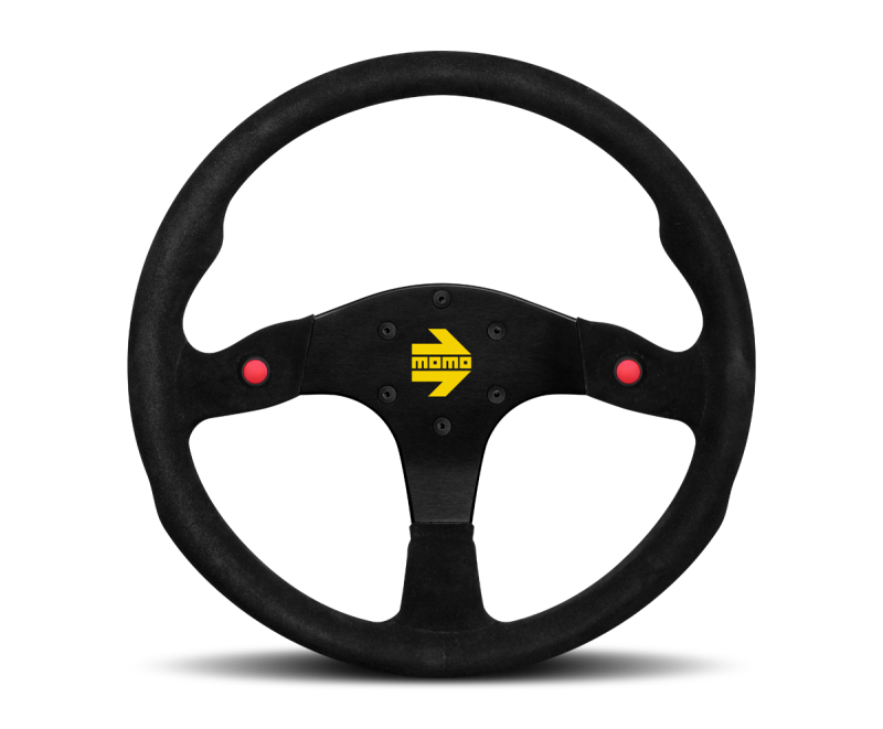 Momo MOD80 Steering Wheel 350 mm - Black Suede/Black Spokes - Racecraft Industries