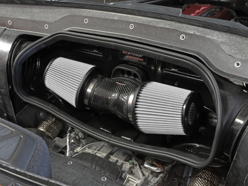aFe 2020 Corvette C8 Track Series Carbon Fiber Cold Air Intake System With Pro DRY S Filters - Racecraft Industries
