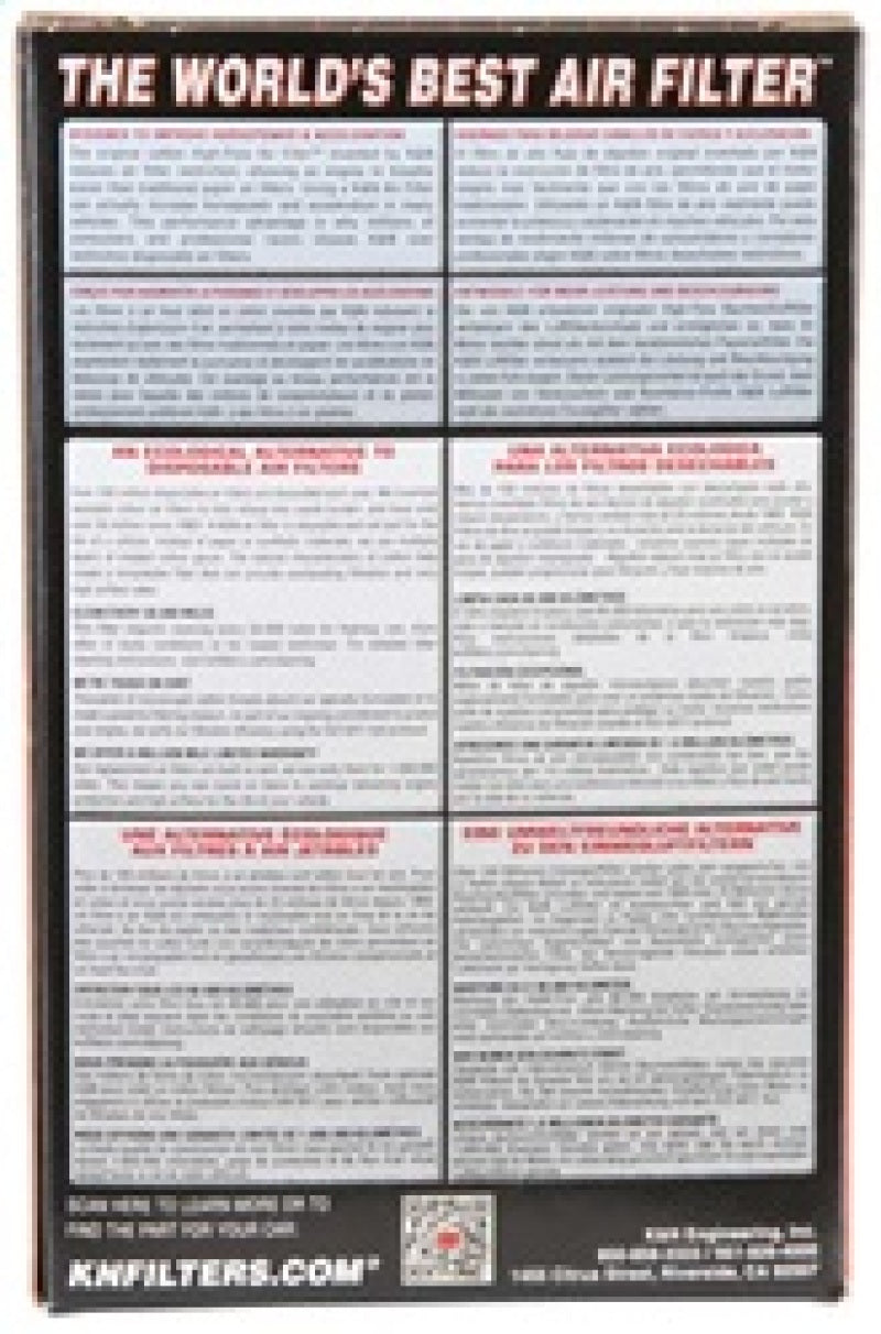 K&N Universal Rubber Filter 2.5in Flange ID x 3.5in OD x 6in Height - Racecraft Industries