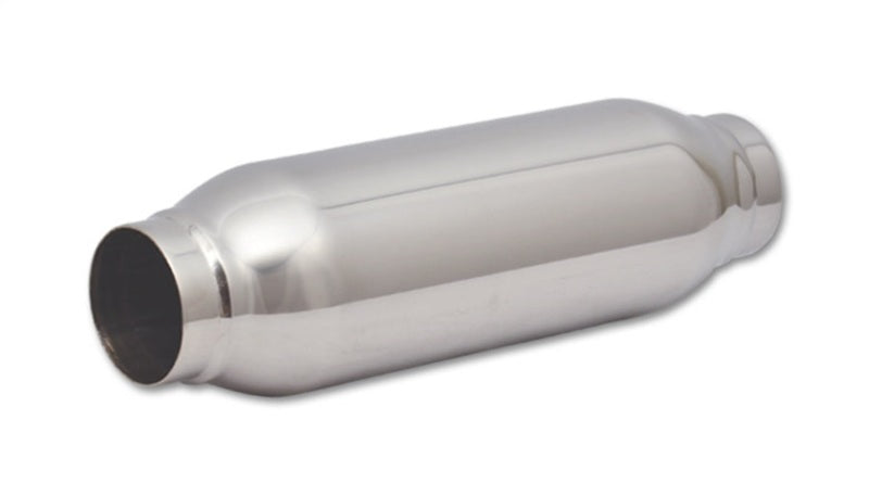 Vibrant SS Resonator (Standard Design) 2.25in inlet/outlet x 12in long - Racecraft Industries