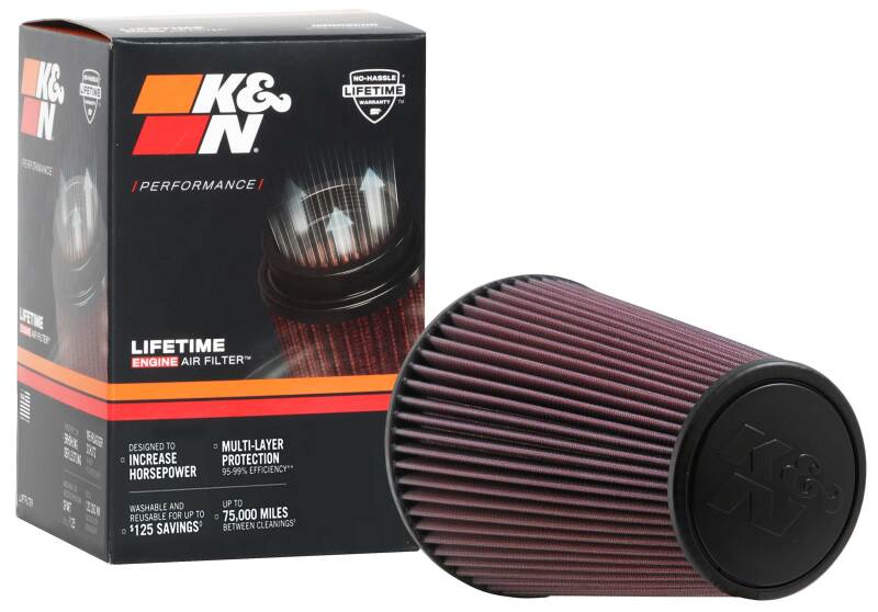 K&N Universal Chrome Filter 6 inch FLG / 7.5 inch Base / 4.5 inch Top / 9 inch Height - Racecraft Industries