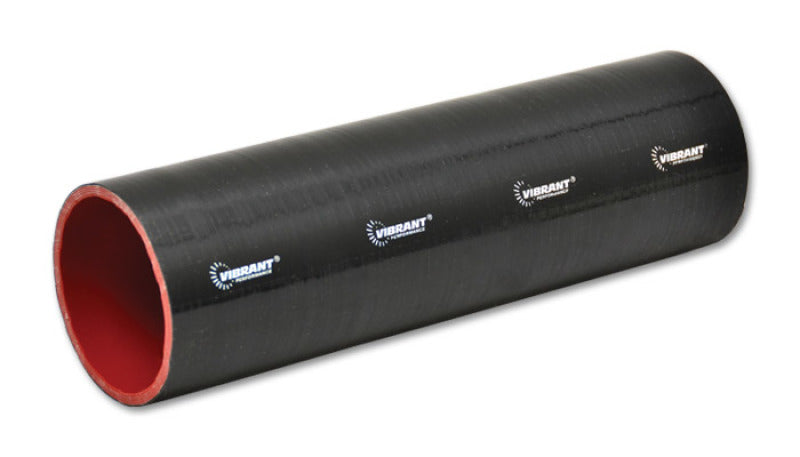 Vibrant 4 Ply Reinforced Silicone Straight Hose Coupling - 4.5in I.D. x 12in long (BLACK) - Racecraft Industries