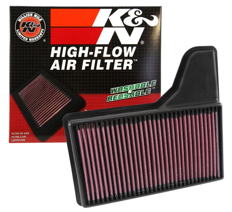 K&N Replacement Panel Air Filter for 2015 Ford Mustang 2.3L L4/3.7L V6/5.0L V8 - Racecraft Industries