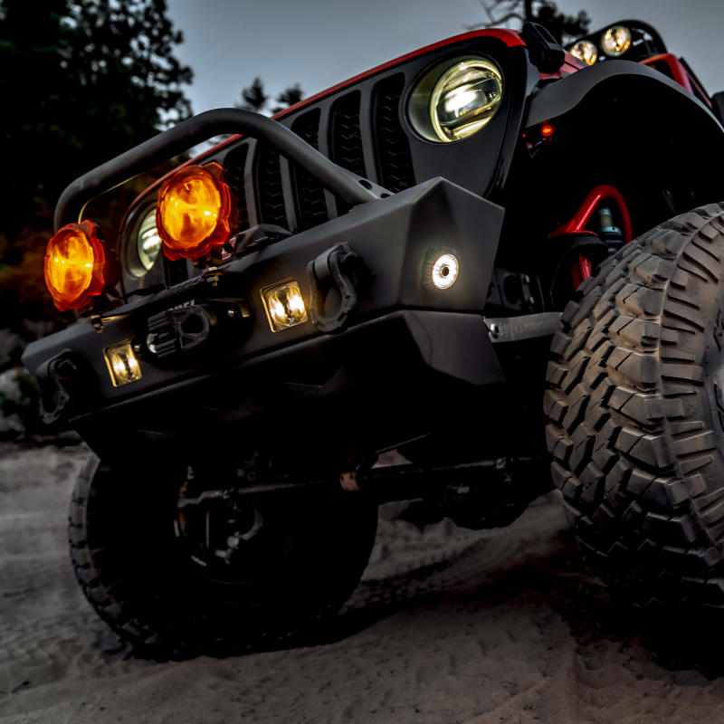 KC HiLiTES Cyclone V2 LED - Rock Light - 6-Light System - Clear - 5W Flood Beam - Racecraft Industries