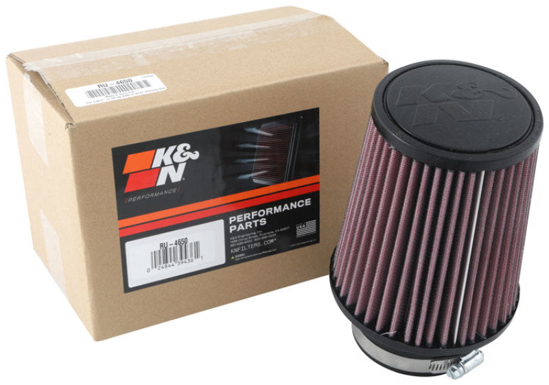 K&N Universal Clamp-On Air Filter 3in FLG 5in B 4in T 6in H - Racecraft Industries