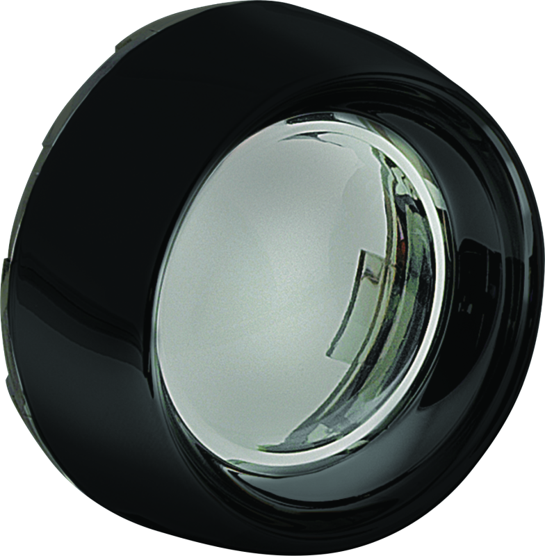 Kuryakyn Deep Dish Bezel For Bullet Turn Signals Smoke Lens Gloss Black - Racecraft Industries