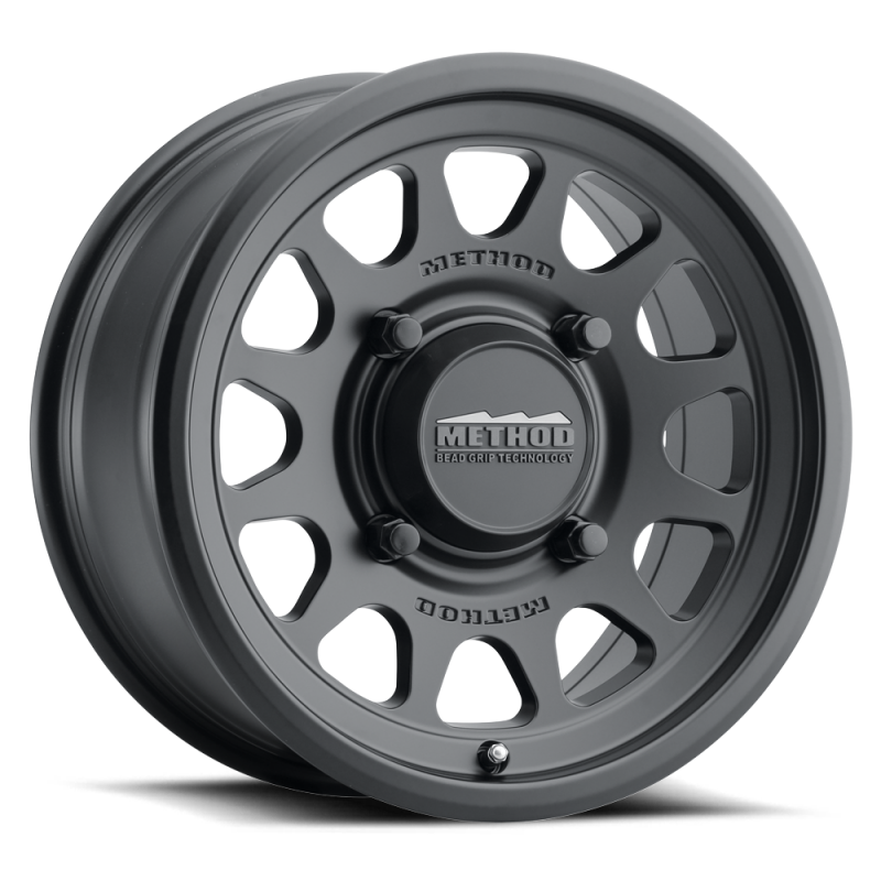 Method MR414 Bead Grip 15x10 / 6+4/25mm Offset / 5x4.5 / 76mm CB Matte Black Wheel - Racecraft Industries