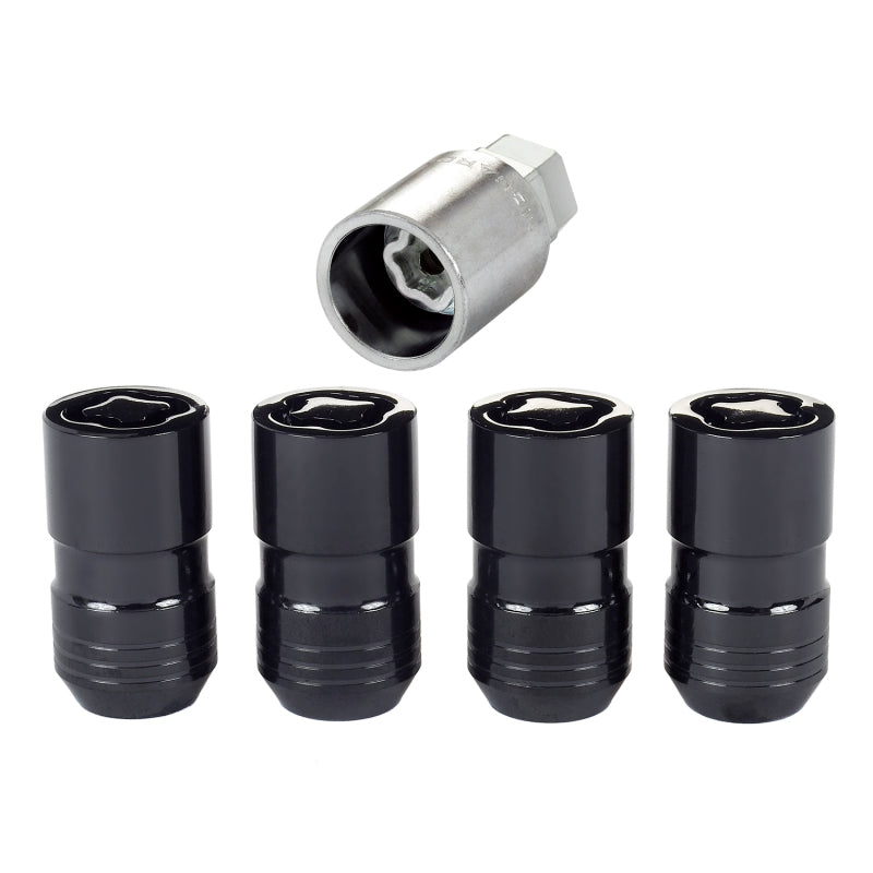 McGard Wheel Lock Nut Set - 4pk. (Cone Seat) M14X1.5 / 21mm & 22mm Dual Hex / 1.639in. L - Black - Racecraft Industries