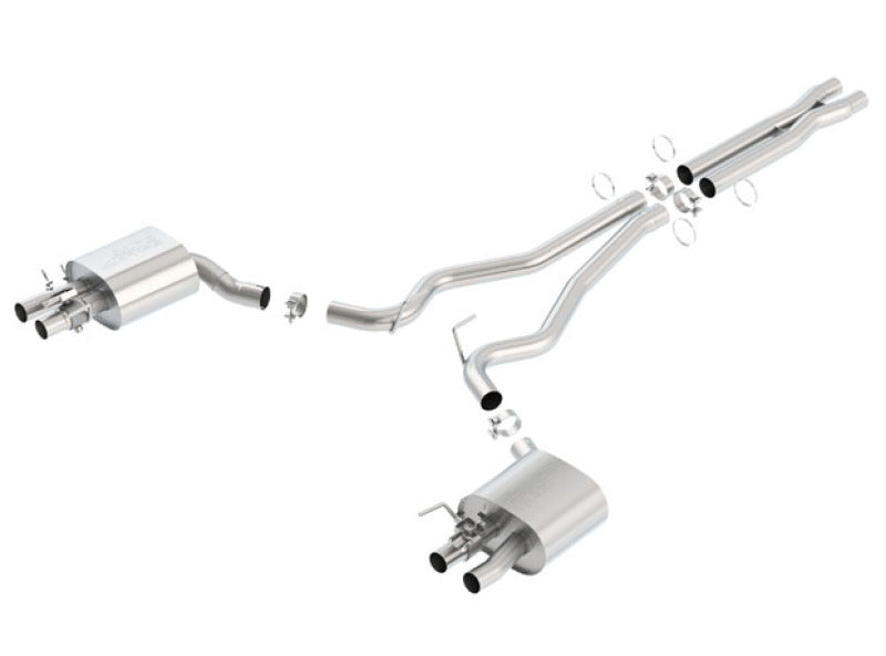 Borla 15-16 Ford Mustang Shelby GT350 5.2L ATAK Cat Back Exhaust (Uses Factory Valence) - Racecraft Industries