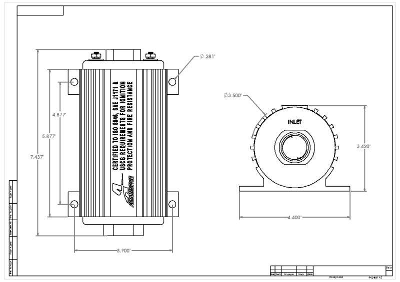 Aeromotive Marine 1000HP Fuel Pump - Racecraft Industries