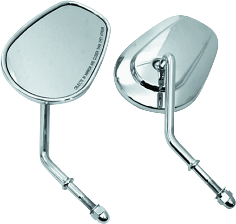 Bikers Choice Chrome Tapered Short Stem Mirrors Pr - Racecraft Industries