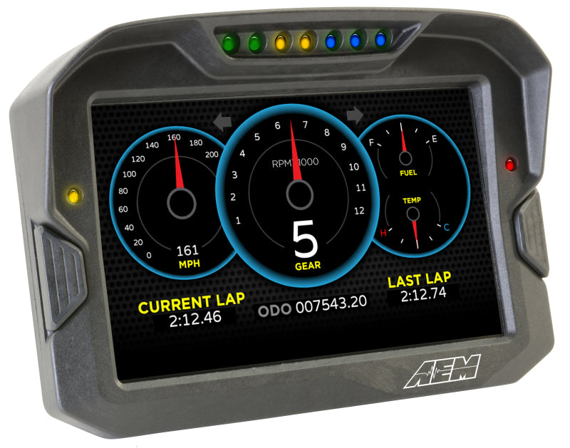 AEM CD-7 Logging GPS Enabled Race Dash Carbon Fiber Digital Display w/o VDM (CAN Input Only) - Racecraft Industries