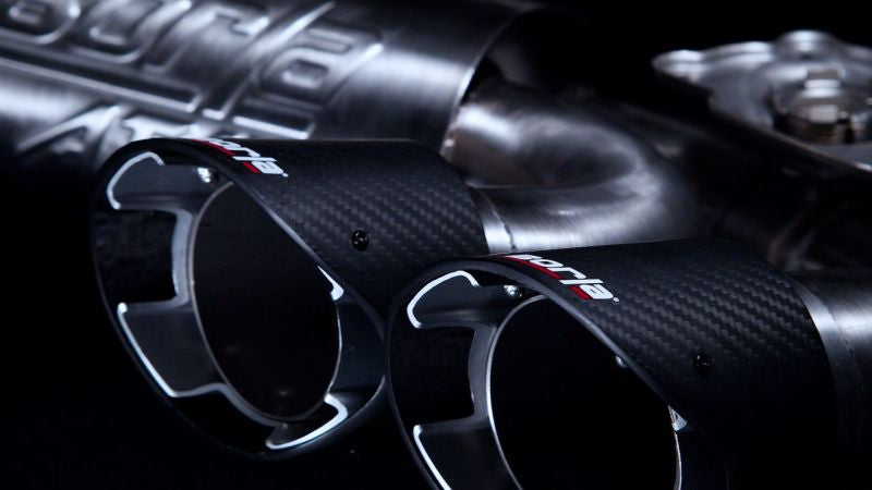Borla 2020 Chevrolet Corvette C8 6.2L ATAK 3in Exhaust System Dual Round Angle Cut Carbon Fiber Tips - Racecraft Industries