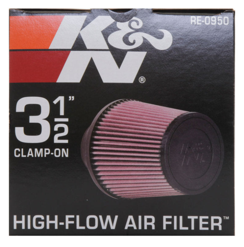 K&N Universal Rubber Filter 3 1/2inch ID FLG / 6inch Base / 4-5/8inch Top / 6inch Height - Racecraft Industries