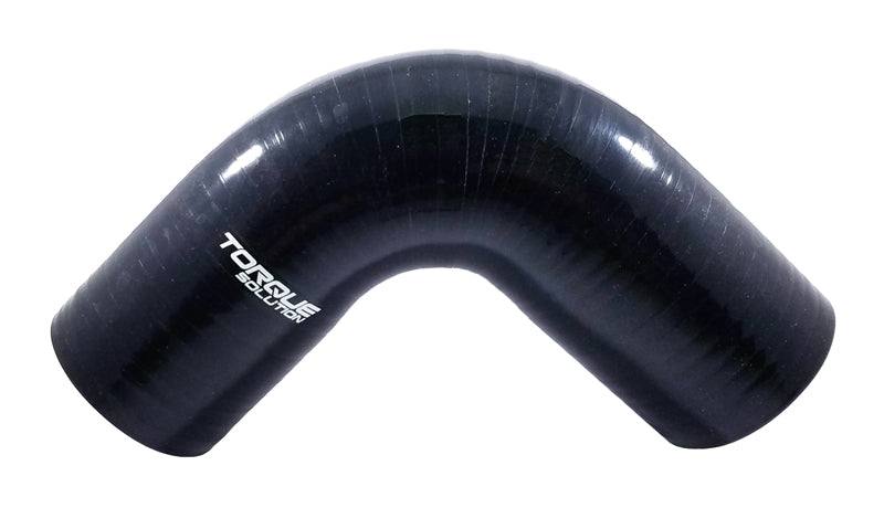 Torque Solution 90 Degree Silicone Elbow: 2.5 inch Black Universal - Racecraft Industries