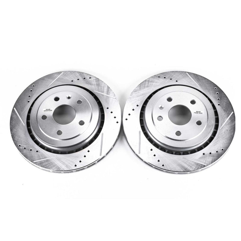 Power Stop 16-18 Cadillac ATS Rear Evolution Drilled & Slotted Rotors - Pair - Racecraft Industries