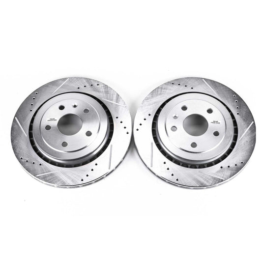 Power Stop 16-18 Cadillac ATS Rear Evolution Drilled & Slotted Rotors - Pair - Racecraft Industries