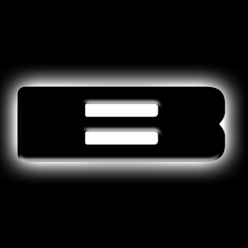 ORACLE Lighting Universal Illuminated LED Letter Badges - Matte Blk Surface Finish - B SEE WARRANTY - Racecraft Industries