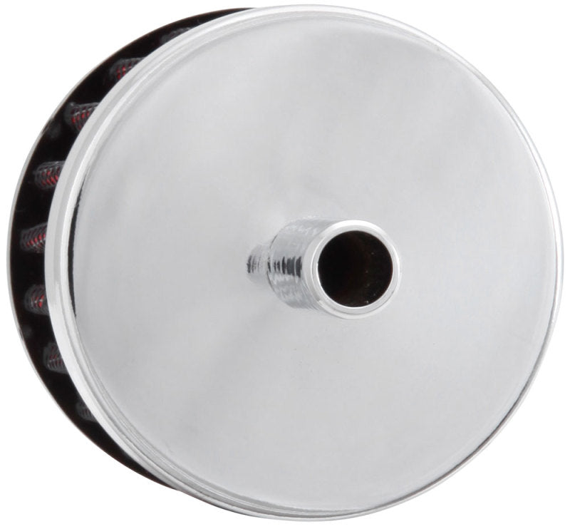 K&N Steel Base Crankcase Vent Filter 0.375in Vent OD x 2in OD x 1.5in Height - Racecraft Industries