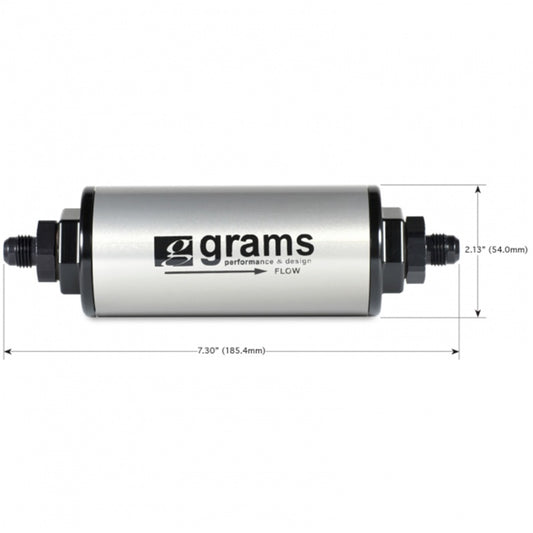 Grams Performance 100 Micron -6AN Fuel Filter - Racecraft Industries