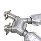 BBK 96-04 Mustang 4.6 GT / Cobra Short Mid X Pipe w Catalytic Converters 2-1/2 For Long Tube Headers - Racecraft Industries