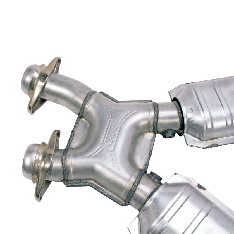 BBK 96-04 Mustang 4.6 GT / Cobra Short Mid X Pipe w Catalytic Converters 2-1/2 For Long Tube Headers - Racecraft Industries