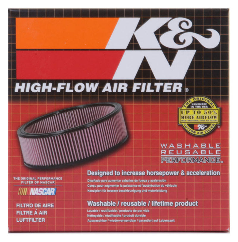 K&N Custom Racing Assembly - Round Tapered - Red 1.656in Neck Flange - 2.25in Over Height - Racecraft Industries