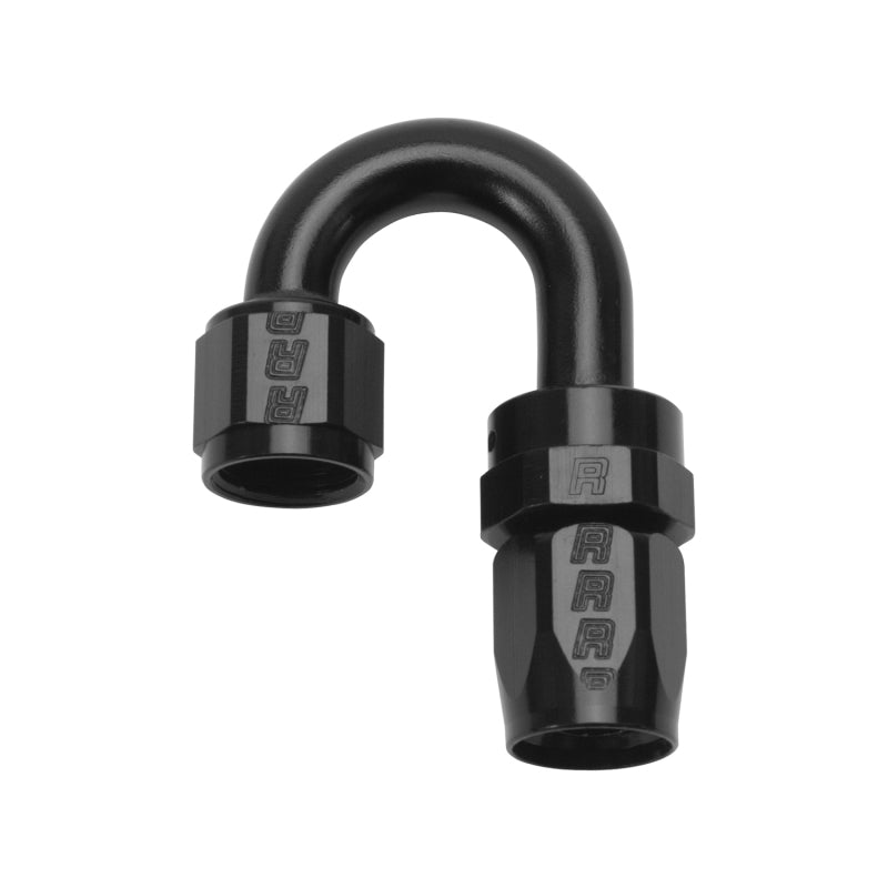 Russell Performance -6 AN Black 180 Degree Full Flow Swivel Hose End - Racecraft Industries