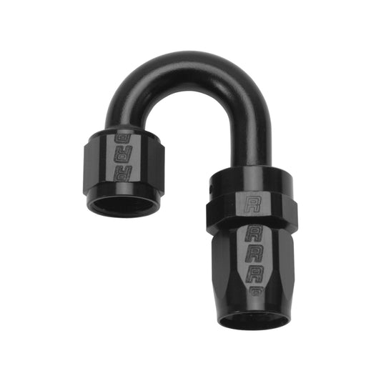 Russell Performance -6 AN Black 180 Degree Full Flow Swivel Hose End - Racecraft Industries