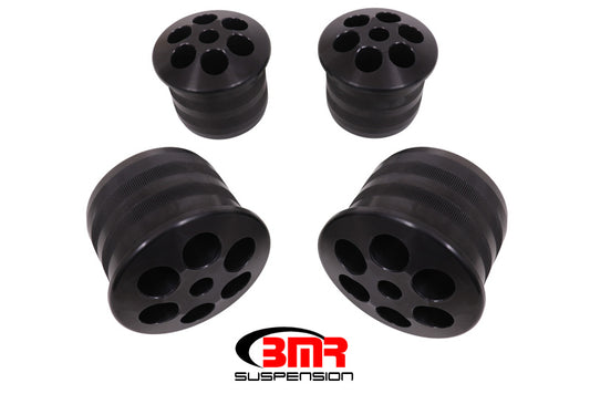 BMR 08-18 Dodge Challenger Aluminum Rear Cradle Bushings Kit - Black Anodized - Racecraft Industries