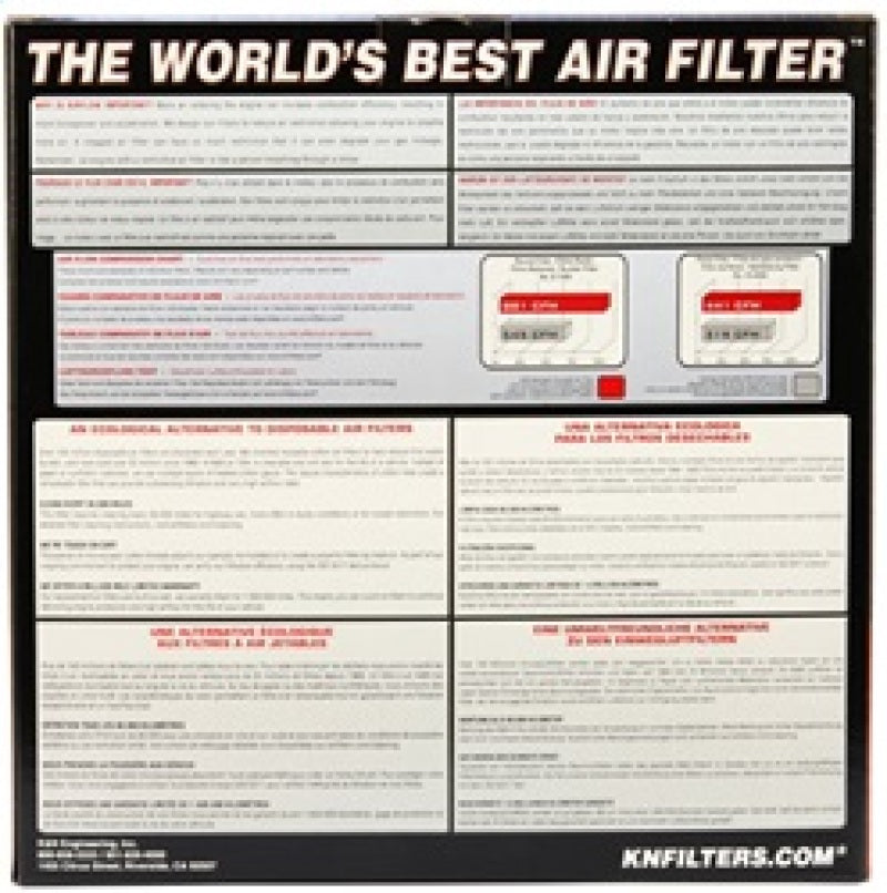 K&N Custom Air Filter - Oval - 11.5in O/S L x 8.125in O/S W x 2in H - Racecraft Industries