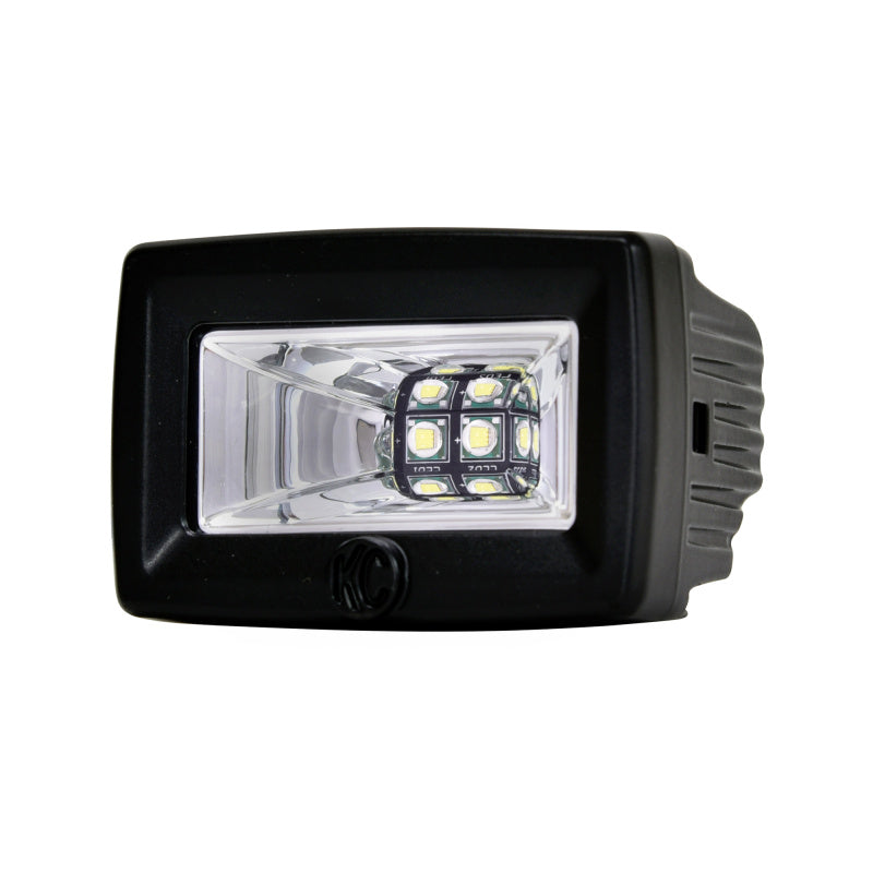 KC HiLiTES C-Series C2 LED 2in. Backup Area Flood Light 20w (Pair Pack System) - Black - Racecraft Industries