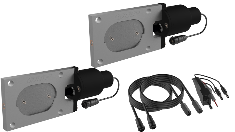 QTP Bolt-On QTEC Dual Low Profile Oval Electric Cutout Valves - Pair - Racecraft Industries